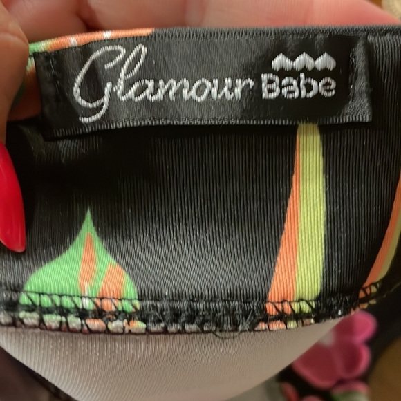 Glamour Babe women’s fitted bodycon strap party dress black / floral size XS - Picture 6 of 12